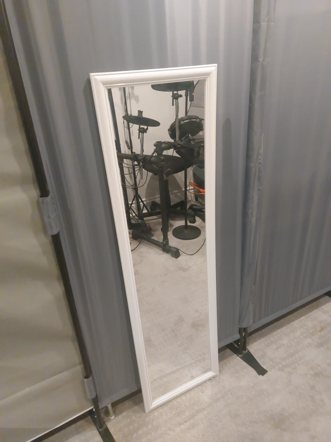 White Framed Full Length Mirror - photo 4