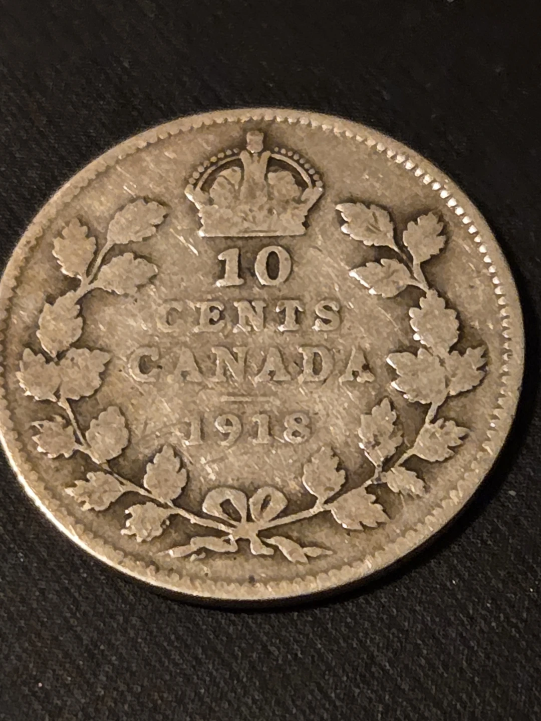 1918 Canada 10 Cents Coin