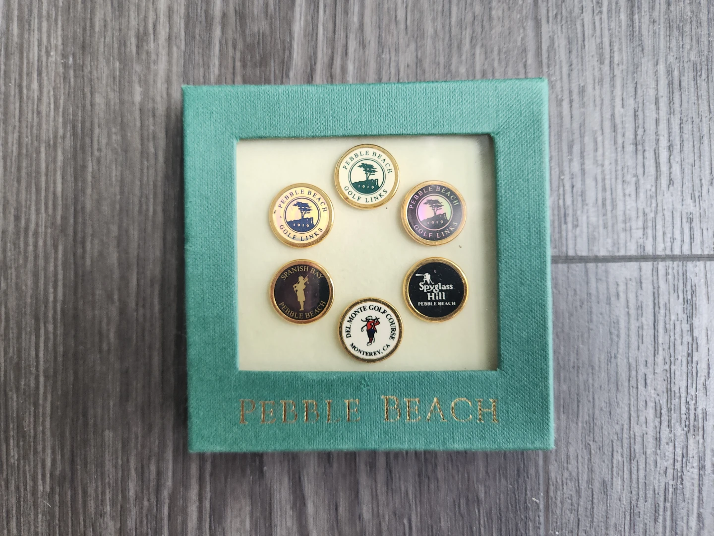 Pebble Beach Golf Links Set of 6 Ball Markers