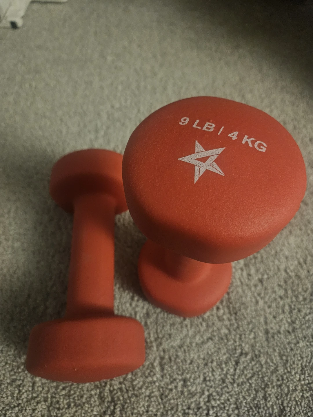 Red 9 LB / 4 KG Dumbbells