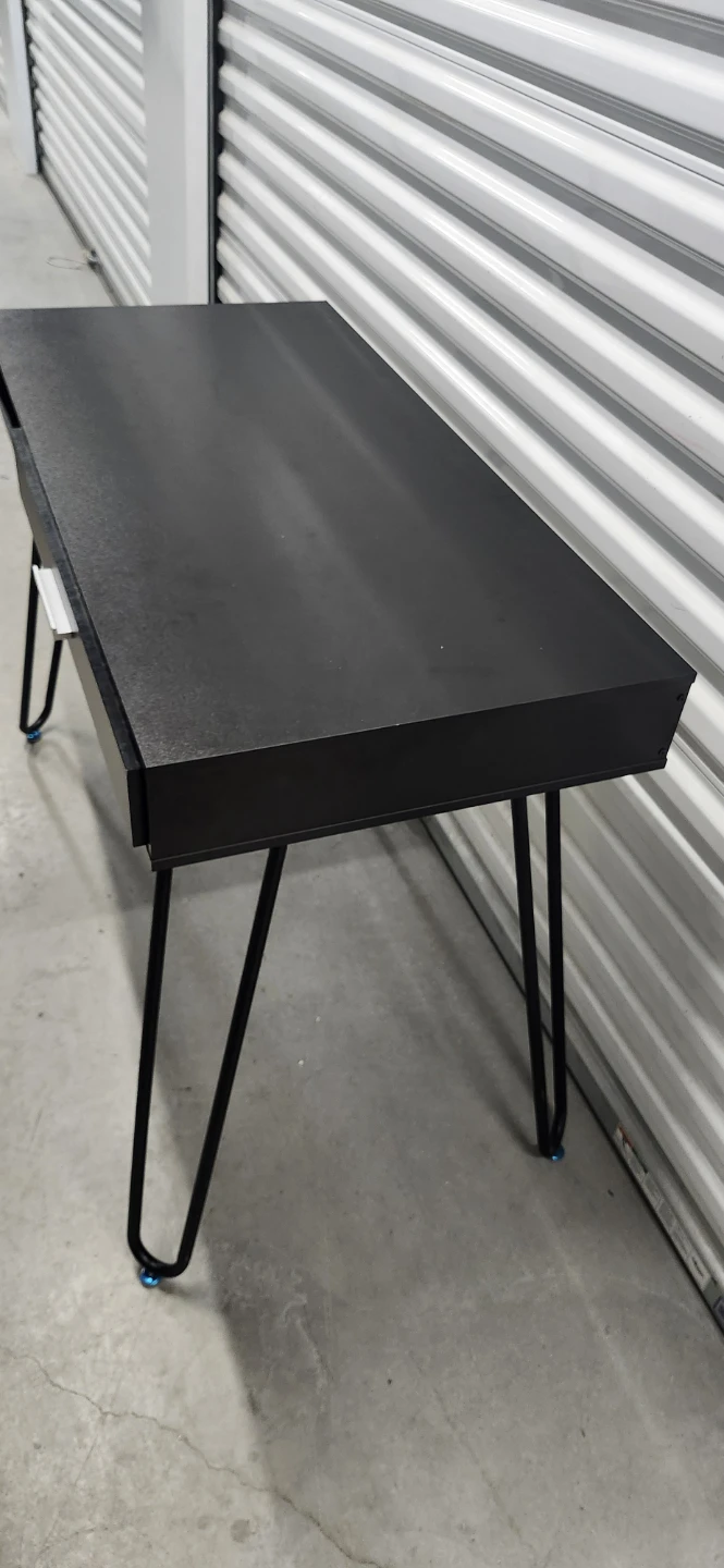 Black desk with hairpin legs - photo 4