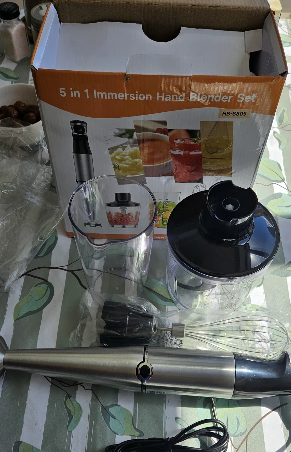 5-in-1 Immersion Hand Blender Set HB-8805