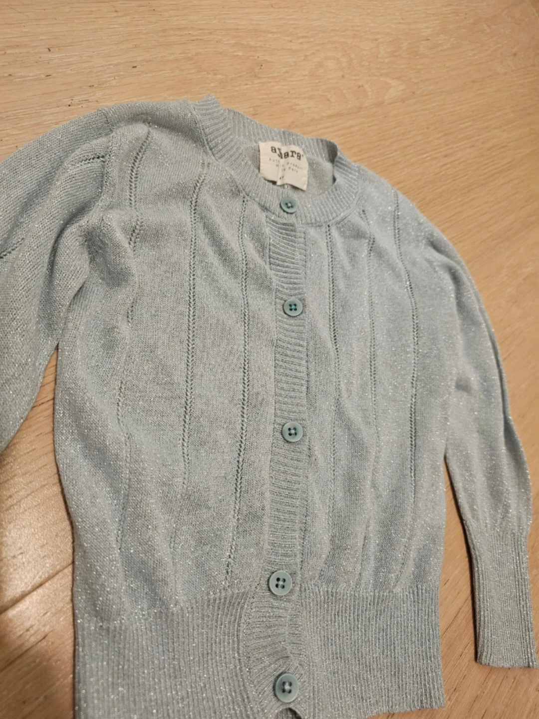 Aymara Baby Blue Sparkle Cardigan 4y - photo 3
