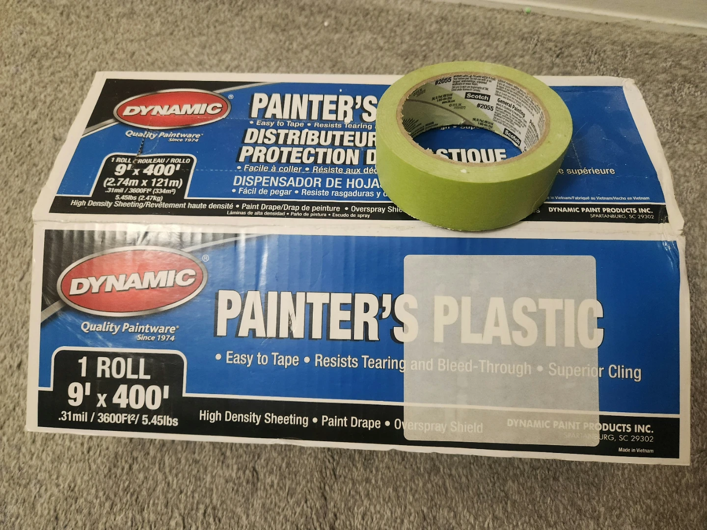 Dynamic Painter's Plastic box of sheeting and Tape - 9' x 400' - photo 4
