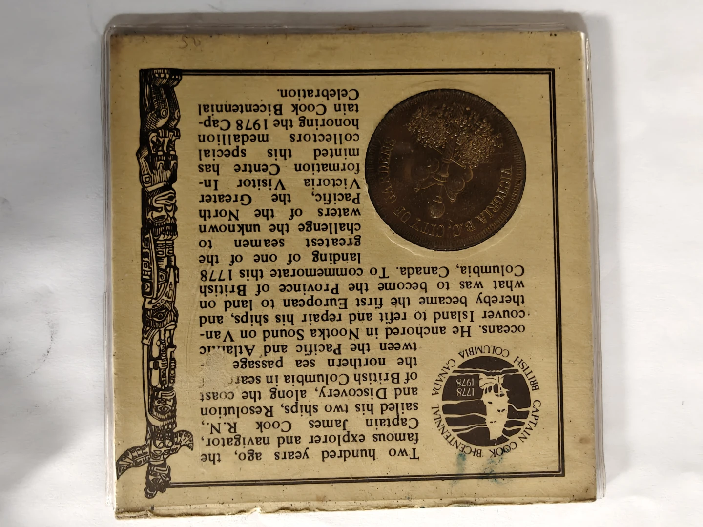 Captain James Cook Bicentennial Medallion 1778-1978 - photo 3