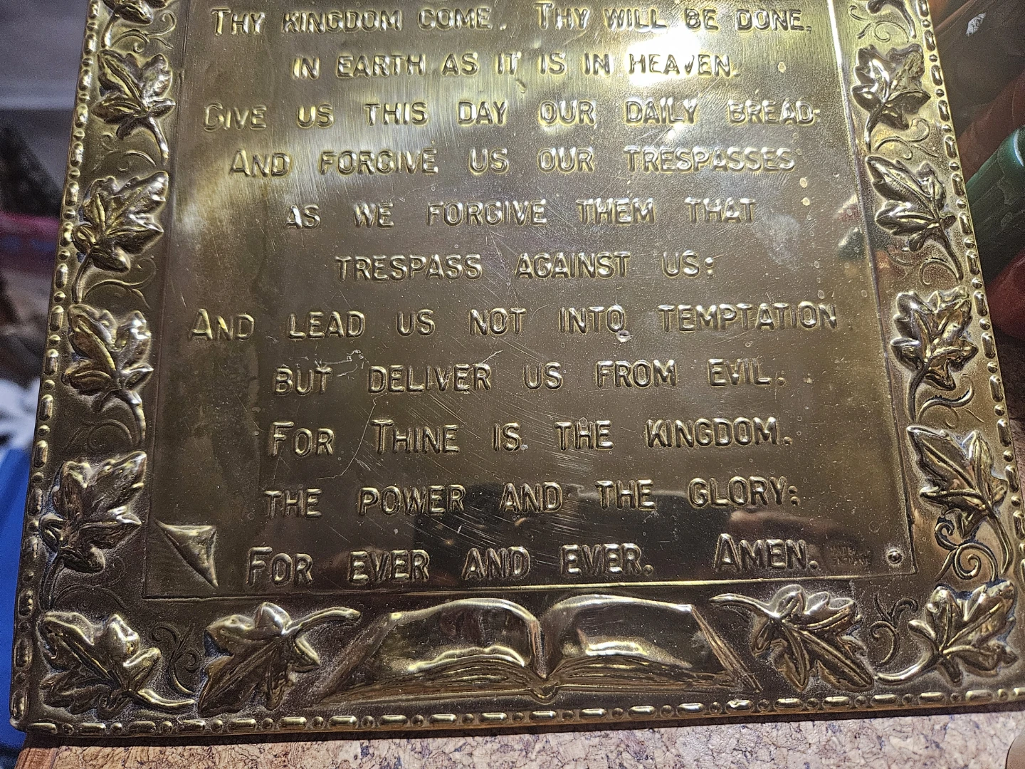 Brass Lord's Prayer Plaque - photo 5