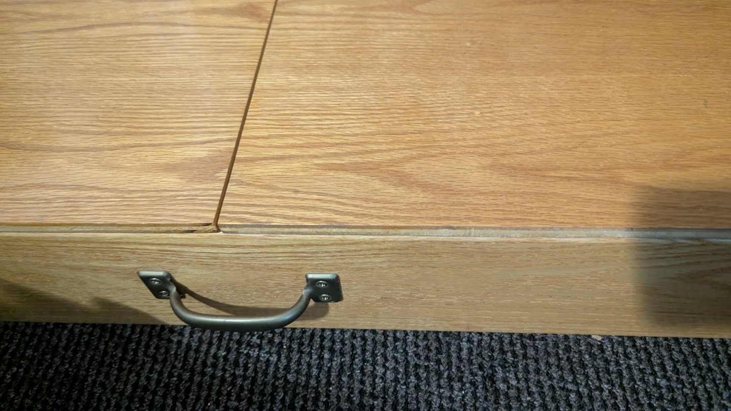 Wooden Storage Box with Hinged Lid