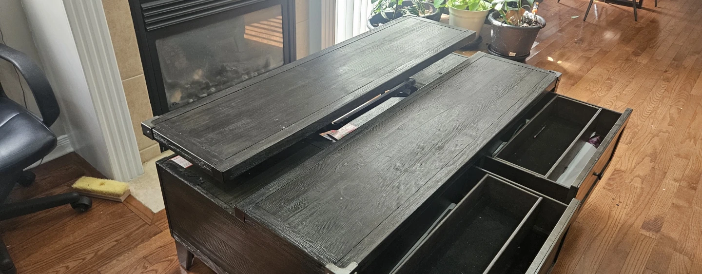 Lift-Top Coffee Table with Storage - photo 5
