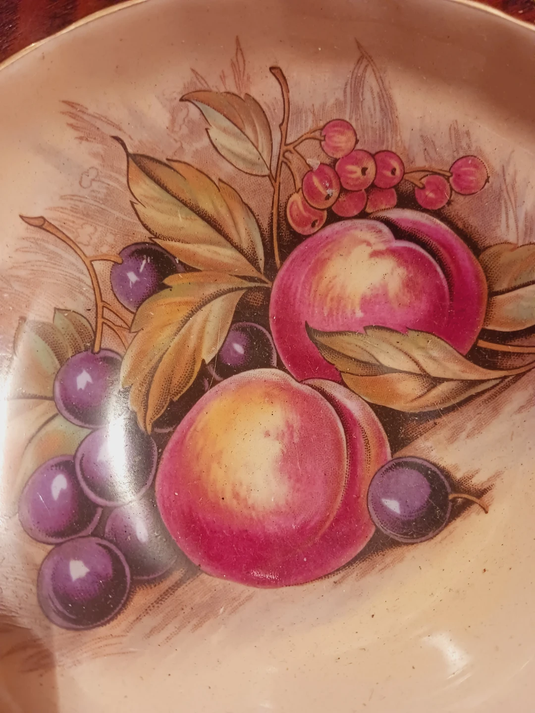 Aynsley Fine Bone English China Fruit Design Candy Bowl - photo 3