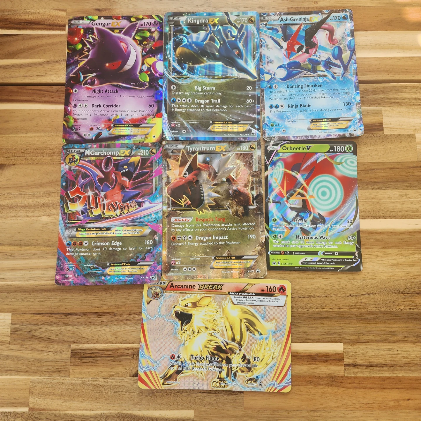 Assorted Pokémon EX Trading Cards