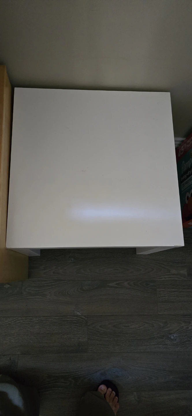 White Square Side Table 21.5 inch - photo 3