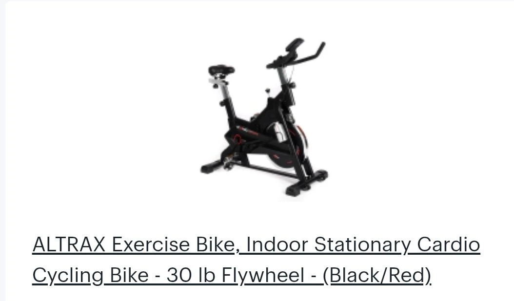 ALTRAX Exercise Bike - 30 lb Flywheel - Black/Red