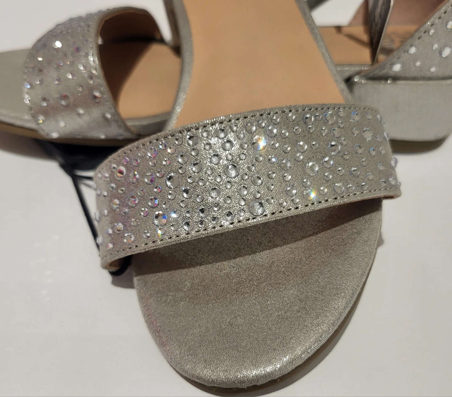 Madden NYC Silver Glitter Ankle Strap Heels - photo 5