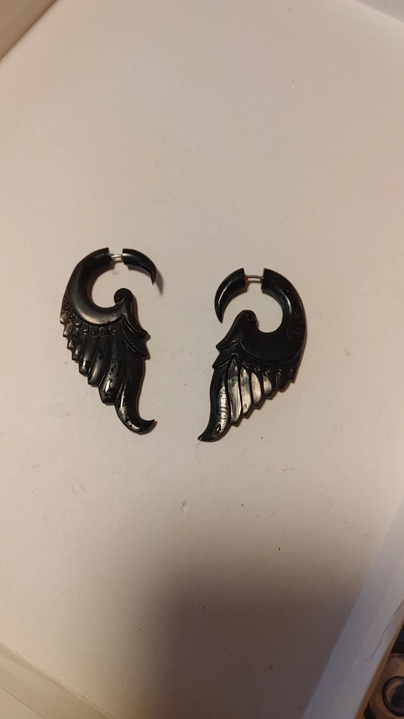Black Wing Shaped Earrings