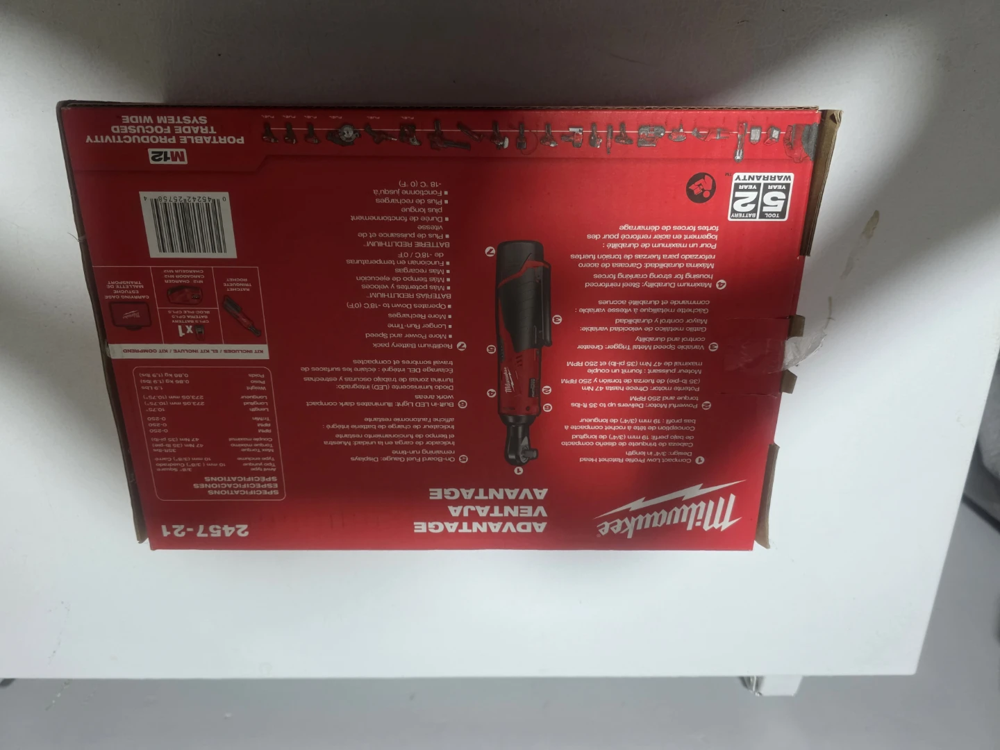 Ratchet Milwaukee M12 3/8" Ratchet Kit - photo 2
