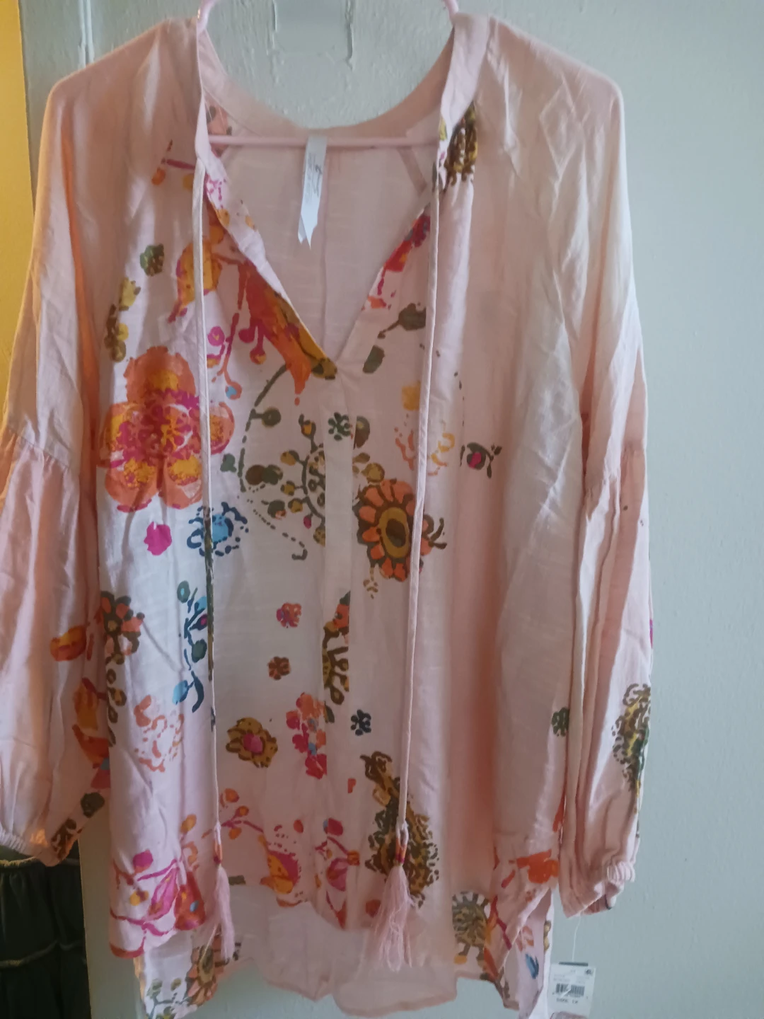 Melissa McCarthy Seven7 Floral Print Tunic Top