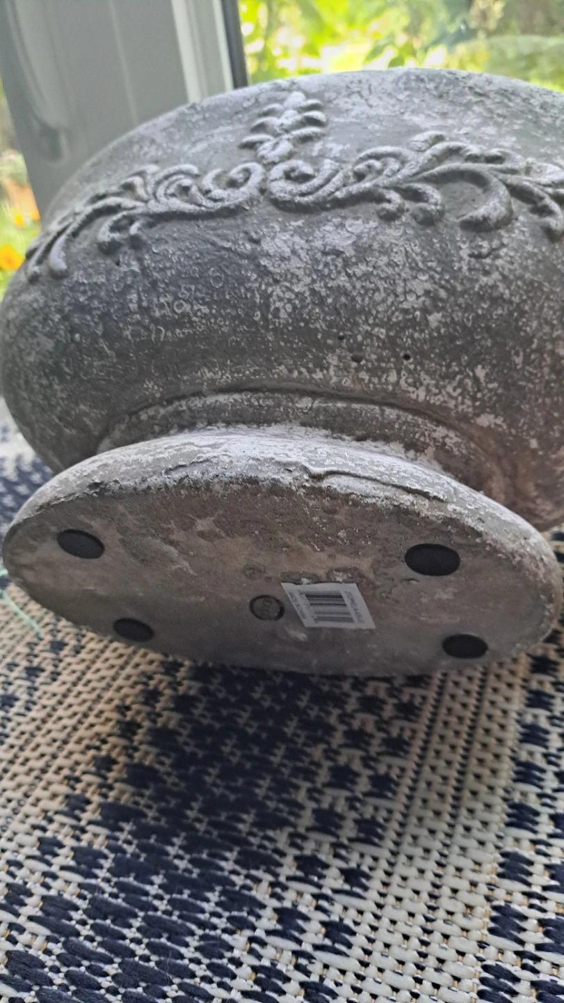 Decorative Grey Pedestal Planter Bowl - photo 4