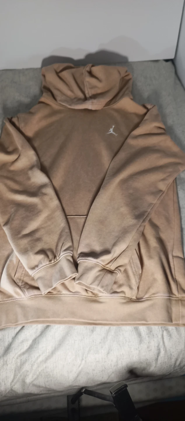 Jordan Brooklyn Fleece Pullover Hoodie Beige Hemp Embroidered