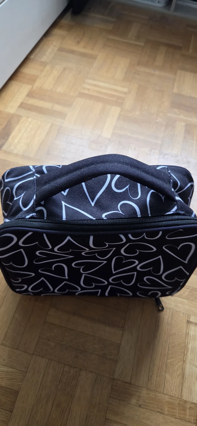 Black lunch bag with white hearts - photo 3