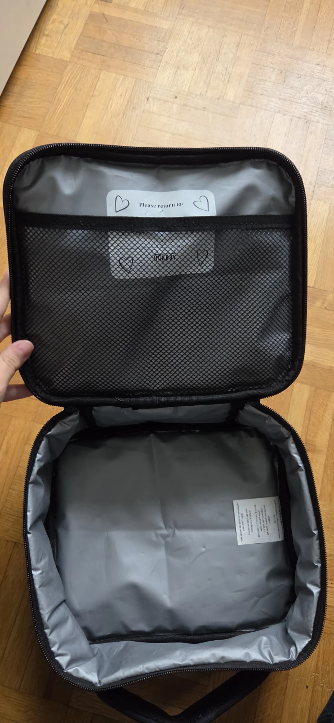 Black lunch bag with white hearts - photo 5