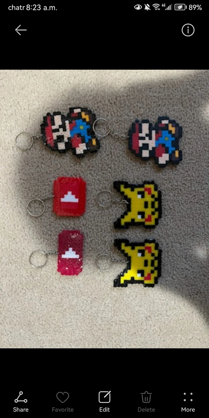 You choose Perler Bead Keychains - Mario, Pikachu & More - photo 3