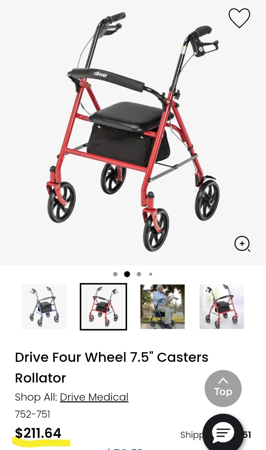 NEW- Drive Medical Four Wheel Rollator - photo 3