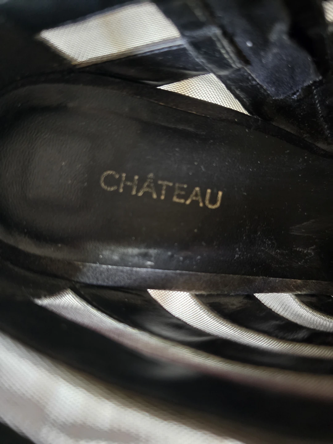 Le Château Black Mesh Peep-Toe Heels - photo 5