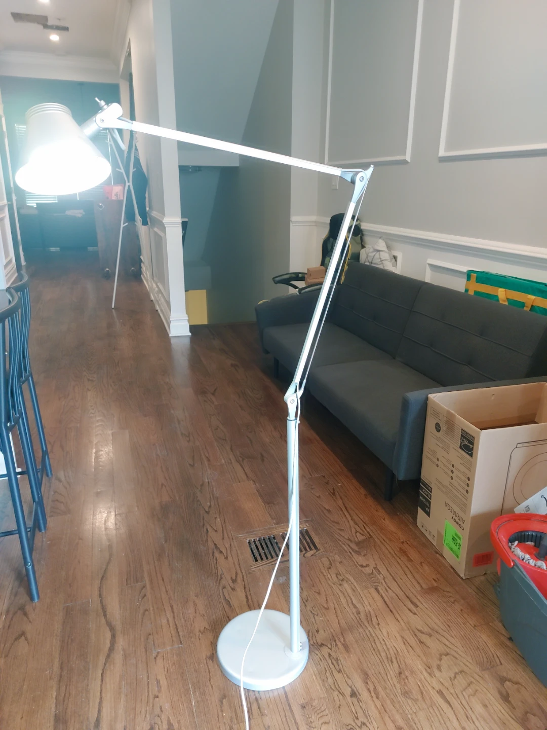 White Adjustable Floor Lamp