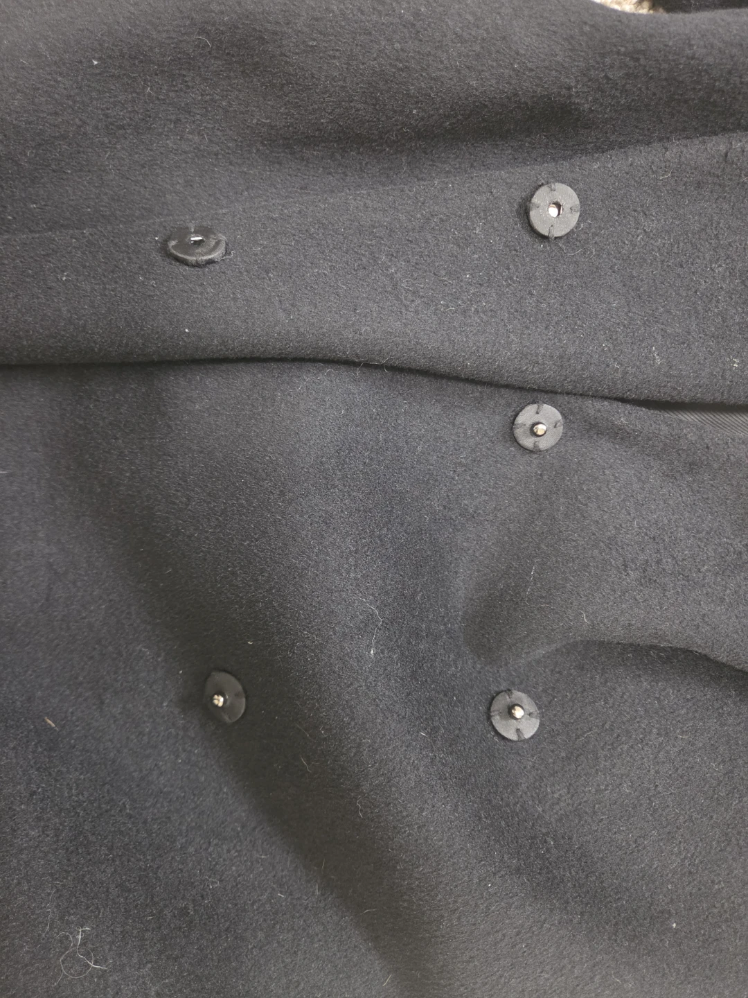 Calvin Klein Black Wool Blend Wrap Coat Size XS - photo 5