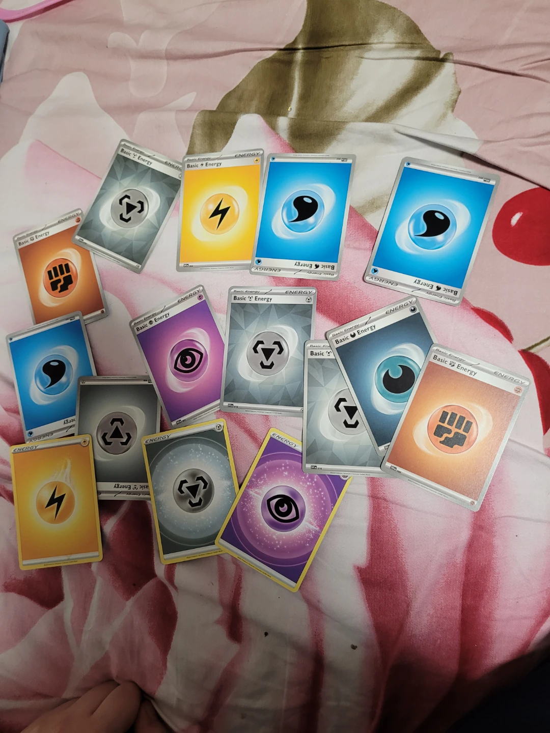 Pokemon Basic Energy Cards (Fire, Water, Psychic, Metal)