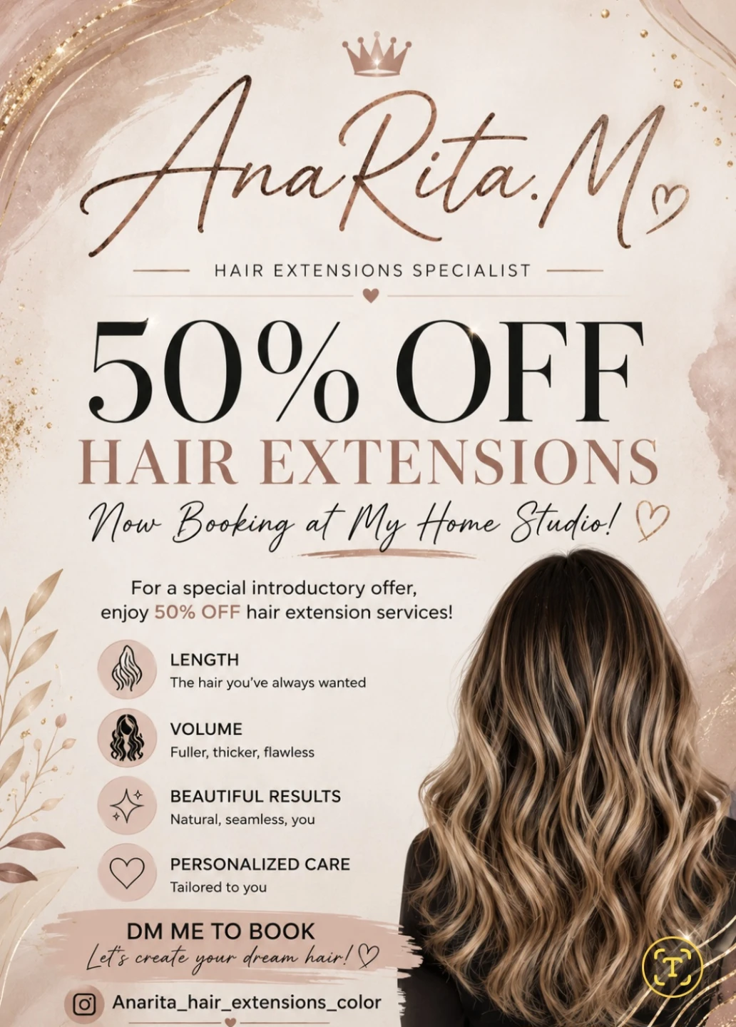 Hair Extension Install. 50%OFF