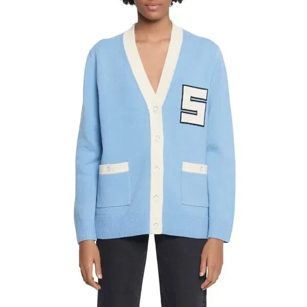 Sandro Amal Varsity Wool Cardigan - photo 4