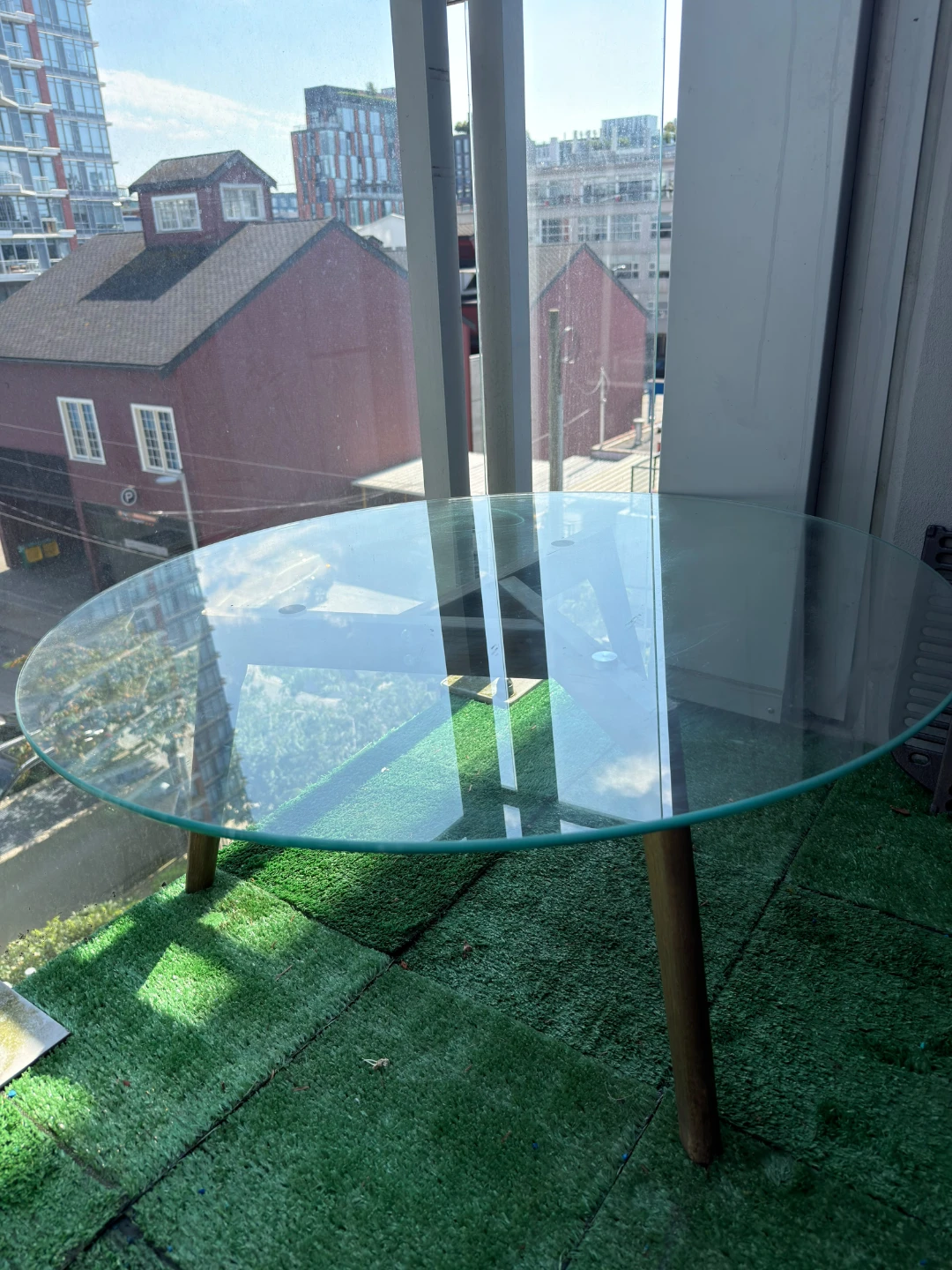 Round Glass Top Coffee Table