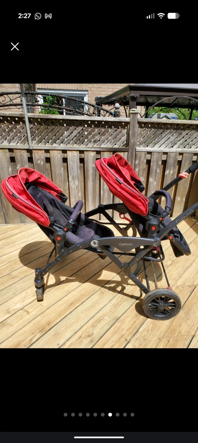 Contours Options Double Stroller - Red - photo 2