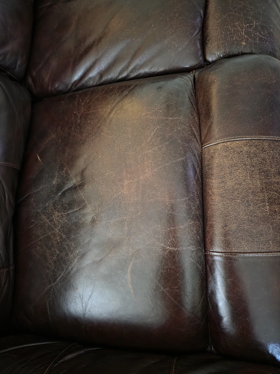 Set 2 Dark Brown Leather Recliner Sofa - photo 2