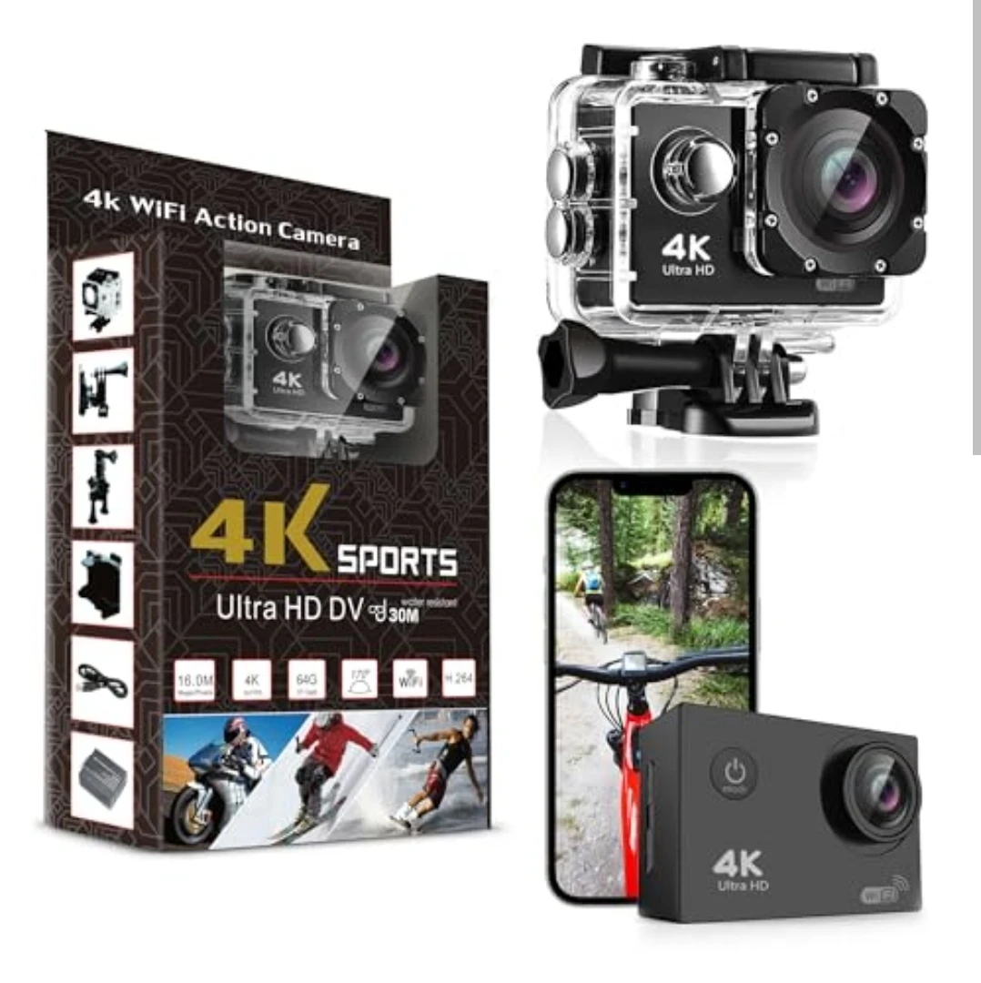 ❤️ APEXCAM 4K Action Camera - Waterproof with Mounts - photo 2