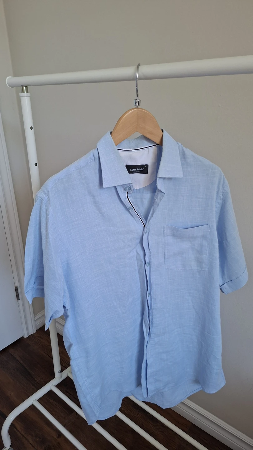 Lutti Tekin Light Blue Short Sleeve Shirt Size S