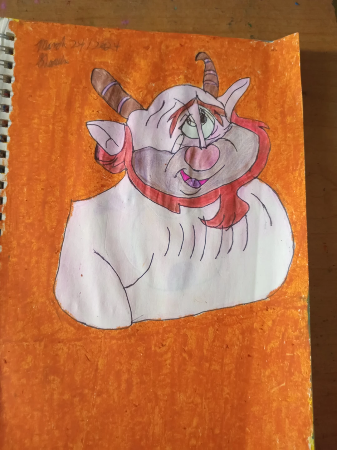 ORANGE BACKGROUND FAMOUS CHARACTER DRAWING - photo 3