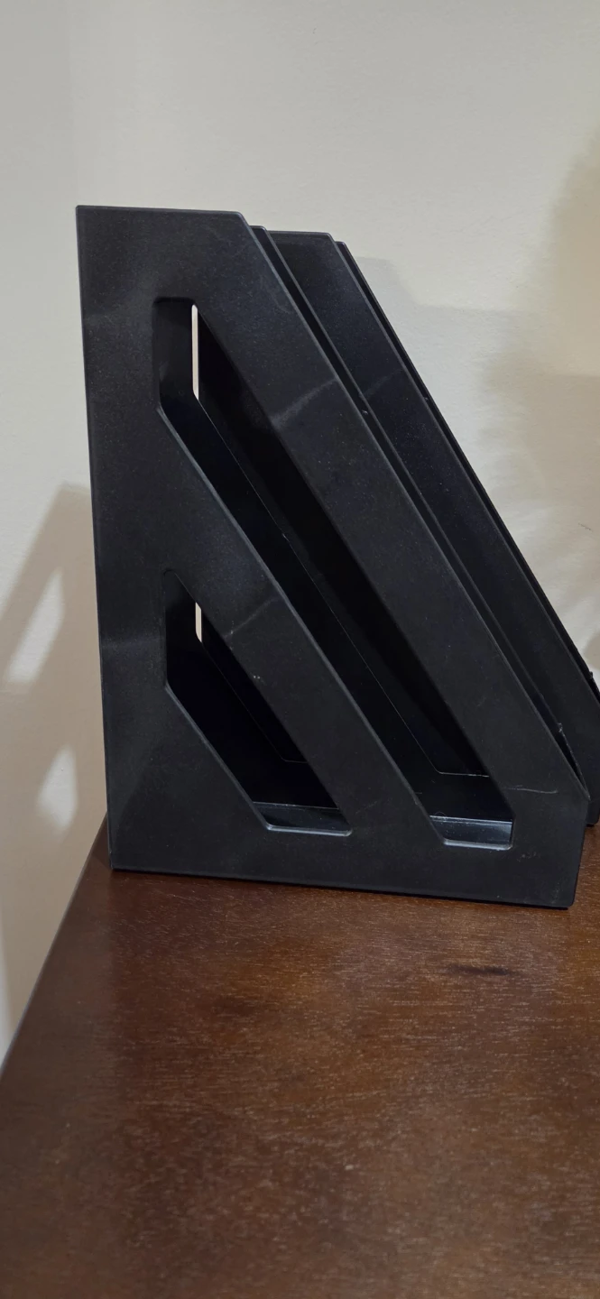Set of 2 Black Magazine Holders