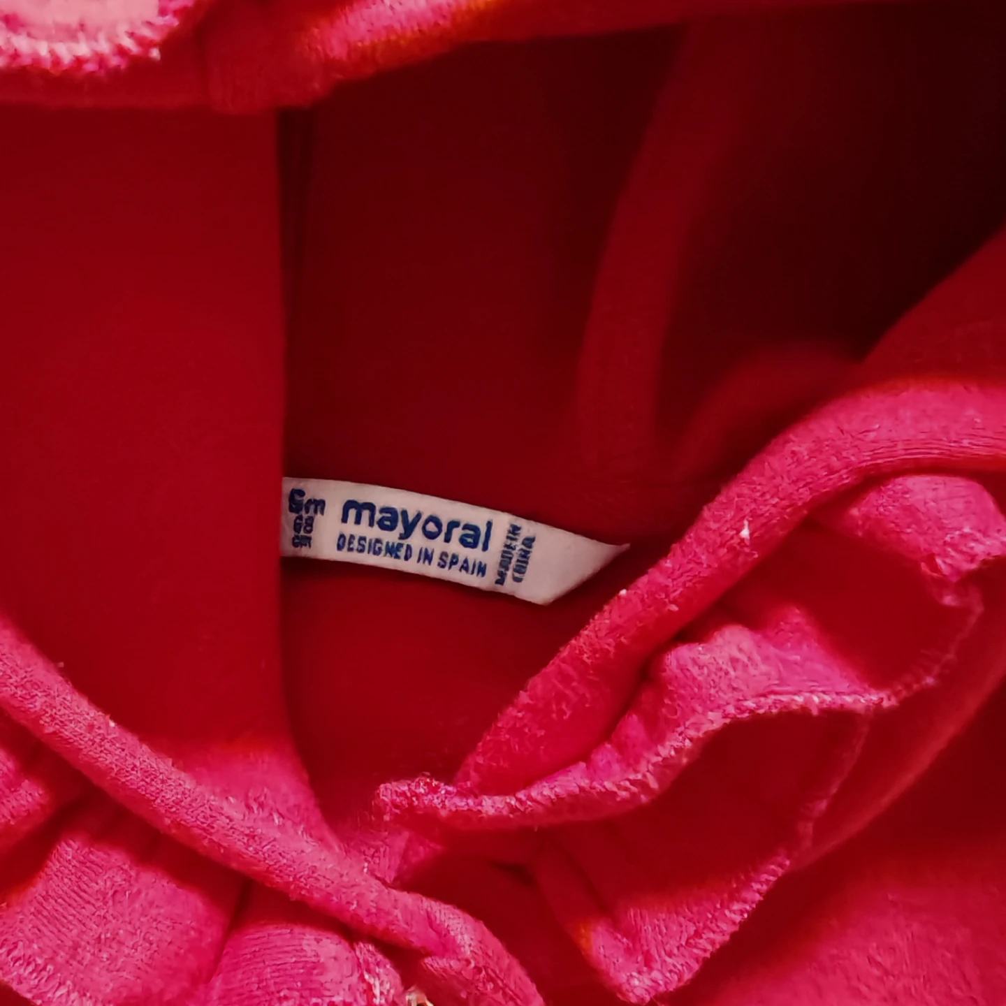 Mayoral Baby Red Ruffled Coat 6m - photo 5