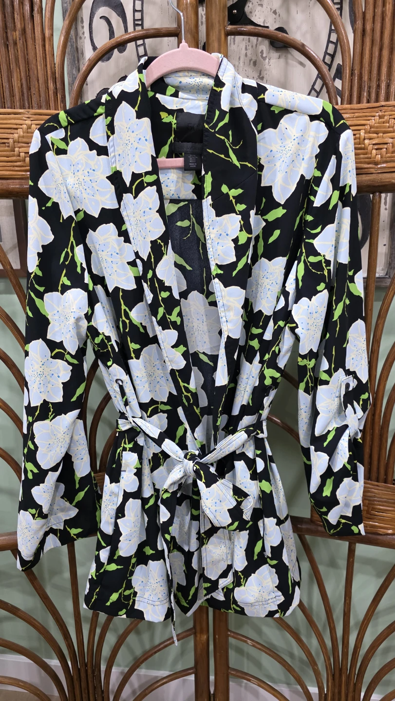 500 Maison Cinqcent Floral Jacket with tie waist XL - photo 3