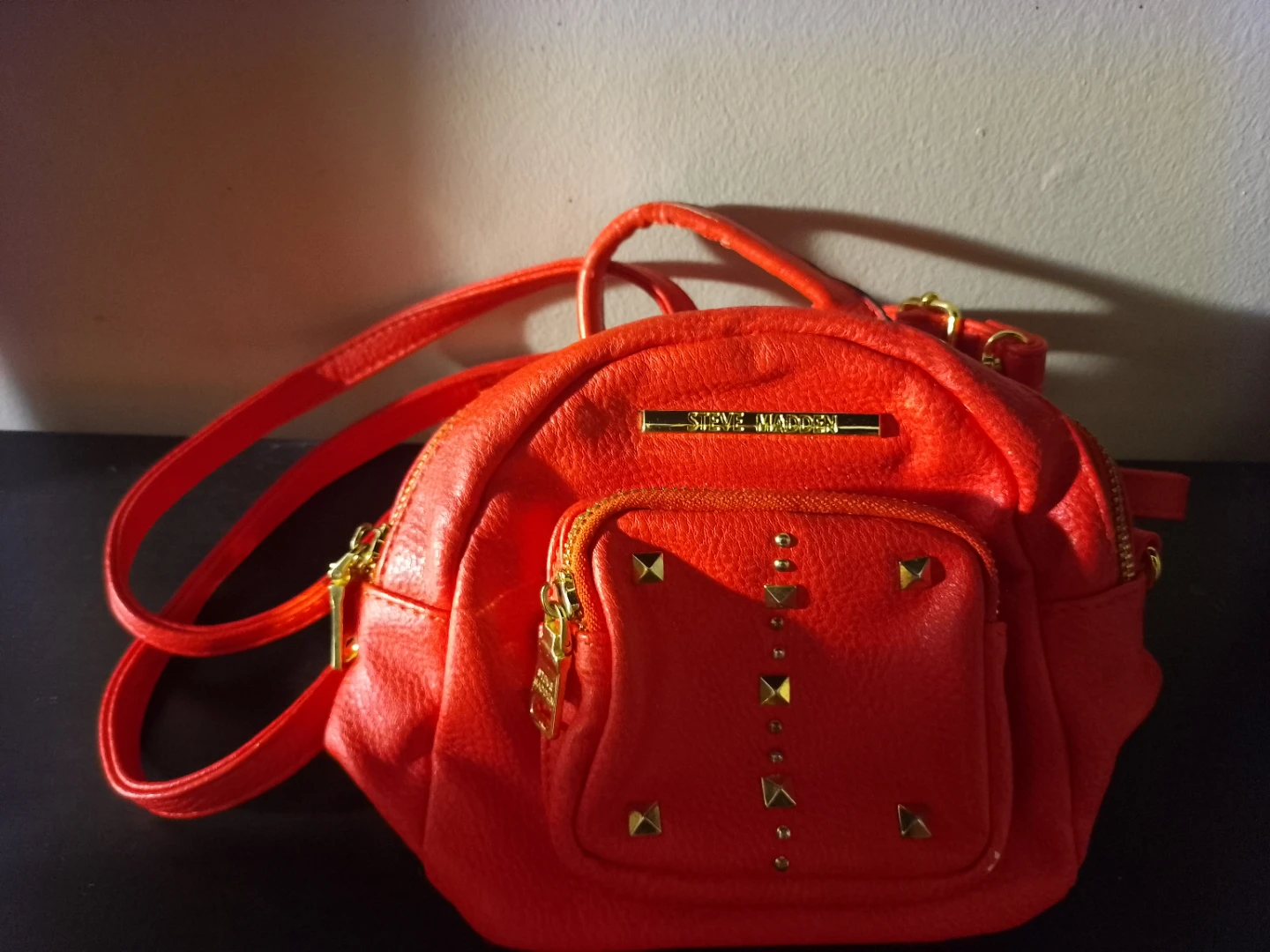 Steve Madden pink Studded Mini Backpack