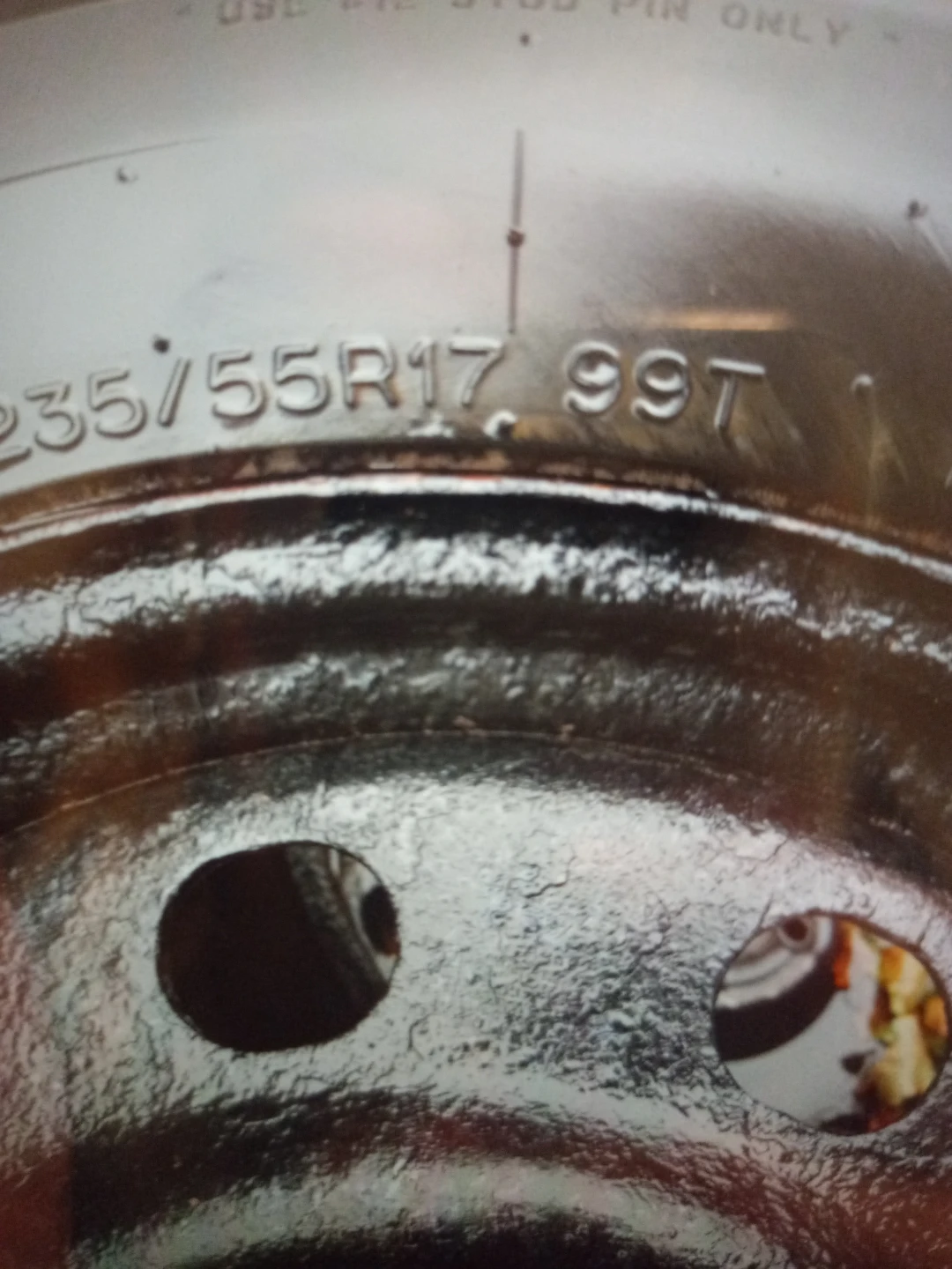 Winter tires, mounted on steel rims