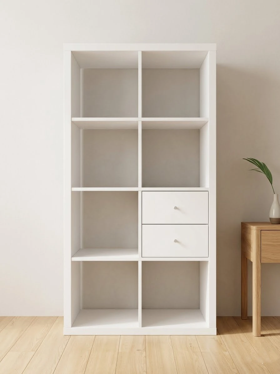 IKEA KALLAX White Shelf Unit with 2 Drawers