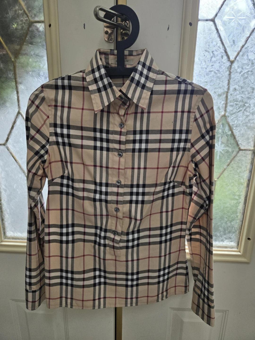Burberry Plaid Button-Up Shirt XS