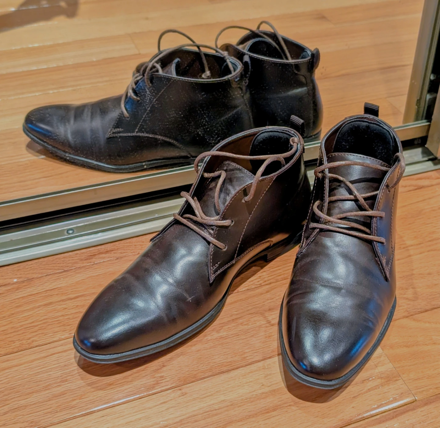 Call It Spring Men's Dark Brown Vegan Chukka Boots