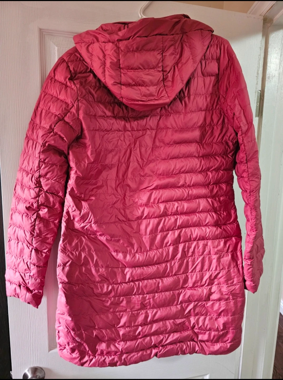 Puffer Coat - Pink - Hooded - Size large Ladies - photo 2
