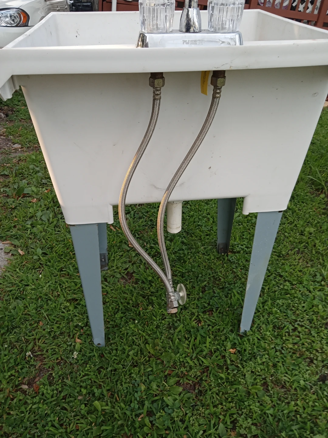 Utility Sink with Faucet and Legs - photo 2