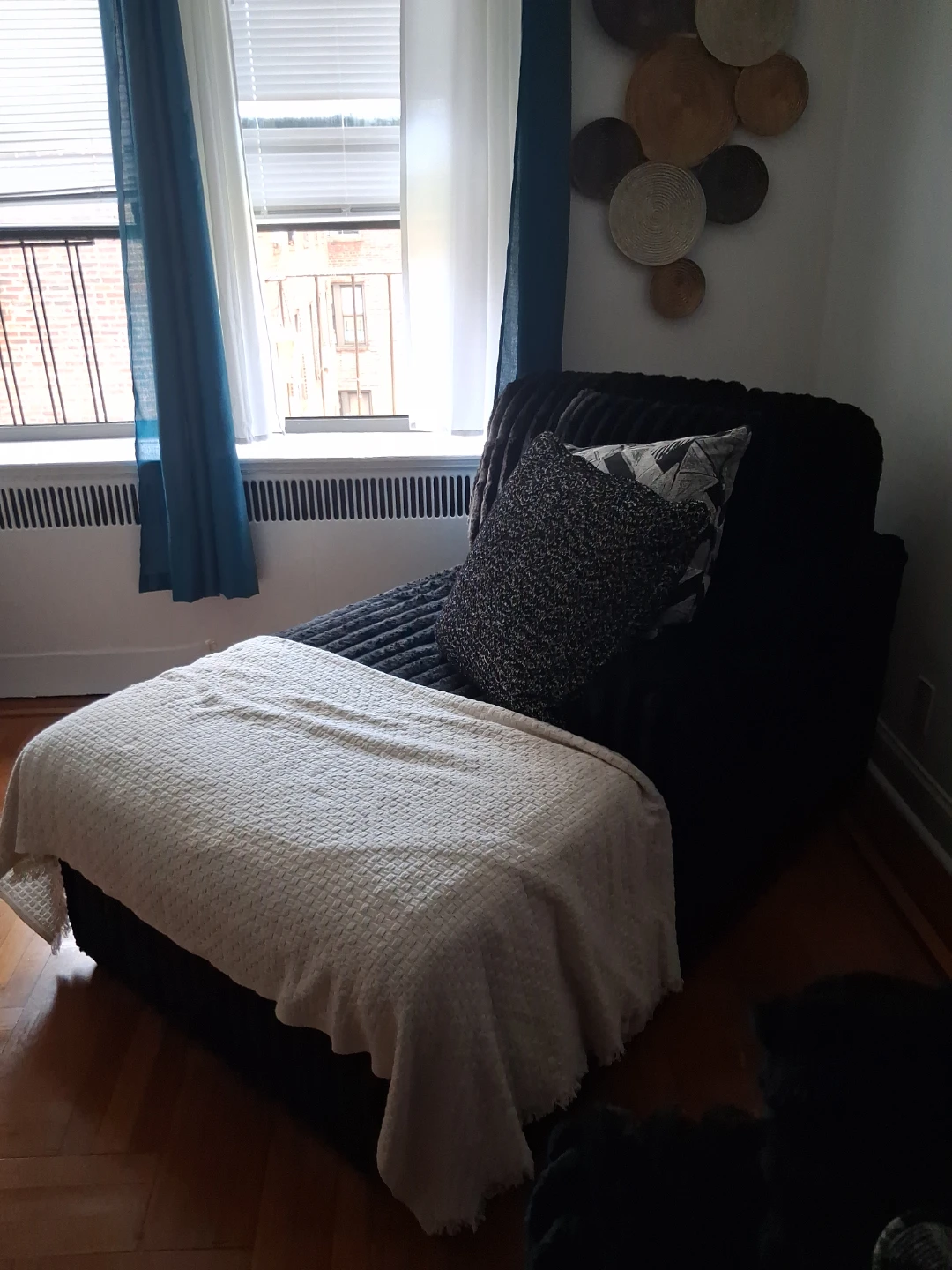 Black Corduroy Sofa - photo 4