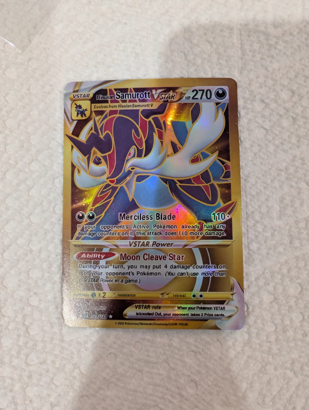 Pokemon Hisuian Samurott VSTAR  209/189 VStar - photo 5